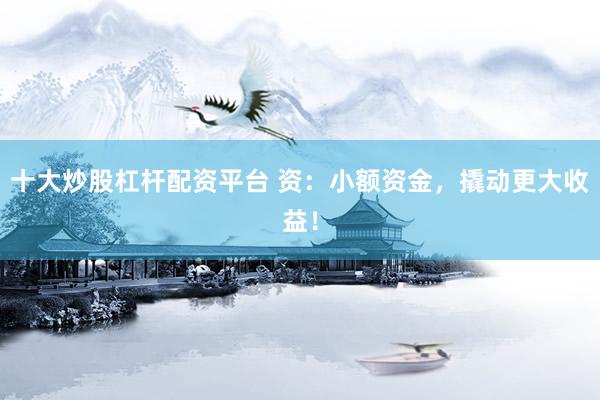 十大炒股杠杆配资平台 资：小额资金，撬动更大收益！